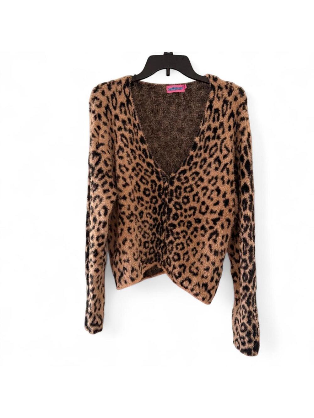 Edikted Fuzzy Cardigan Size Small